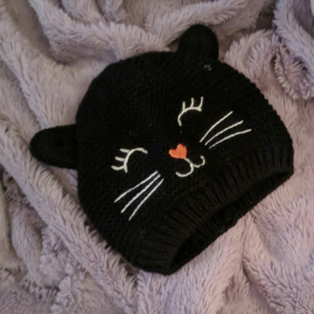Baby girl winter cat hat